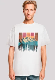 T-Shirt Berg Sonnenuntergang Retro Premium Qualitt