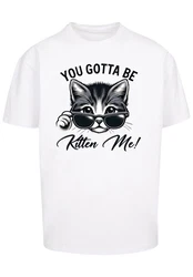 F4NT4STIC T-Shirt Kätzchen You Gotta Be Kitten Me! Grau/Weiß