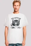 F4NT4STIC T-Shirt Kätzchen You Gotta Be Kitten Me! Grau/Weiß