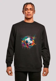 Sweatshirt Bunte Fuball Grafik Premium Qualitt