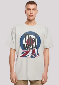 F4NT4STIC T-Shirt The Who Flag Blanket Grau/Hellgrau/Khaki F4NT4STIC T-Shirt The Who Flag Blanket Grau/Hellgrau/Khaki