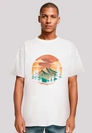 F4NT4STIC T-Shirt Sonnenuntergang Berglandschaft Weiß/Beige/Orange/Gelb/Rot/Braun/Creme