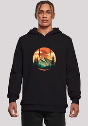 Kapuzenpullover Sonnenuntergang Berglandschaft Premium Qualitt