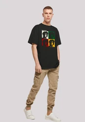 F4NT4STIC T-Shirt Bob Marley Colour Blocks Schwarz/Grau/Dunkelgrün