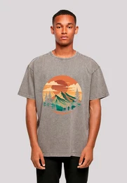 T-Shirt Sonnenuntergang Berglandschaft Premium Qualitt