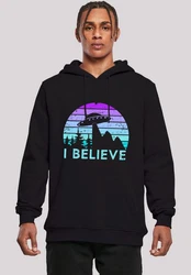F4NT4STIC Kapuzenpullover I BELIEVE UFO Alien Raumschiff 