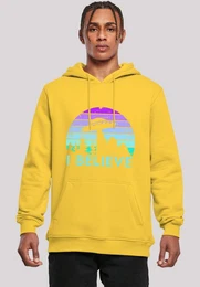 Kapuzenpullover I BELIEVE UFO Alien Raumschiff Retro Premium Qualitt