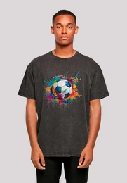 T-Shirt Bunte Fuball Grafik Premium Qualitt