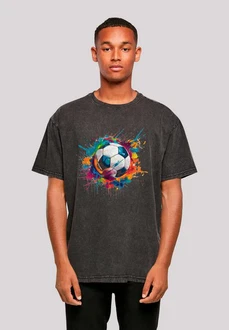 F4NT4STIC T-Shirt Fußball Grafik Premium Qualität Mischfarben/Dunkelgrau/Schwarz