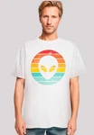 F4NT4STIC T-Shirt Alien Retro Sonnenuntergang Weiß/Mischfarben