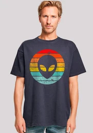 T-Shirt Alien Retro Sonnenuntergang Premium Qualitt