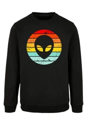 F4NT4STIC Sweatshirt Alien Retro Sonnenuntergang 