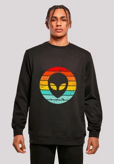 F4NT4STIC Sweatshirt Alien Retro Sonnenuntergang