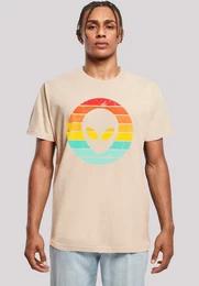 T-Shirt Alien Retro Sonnenuntergang Premium Qualitt