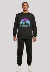 F4NT4STIC Sweatshirt I BELIEVE UFO Alien Raumschiff Retro 
