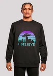 F4NT4STIC Sweatshirt I BELIEVE UFO Alien Raumschiff Retro 