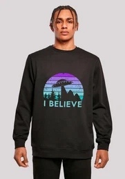 Sweatshirt I BELIEVE UFO Alien Raumschiff Retro Premium Qualitt