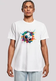 T-Shirt Bunte Fuball Grafik Premium Qualitt