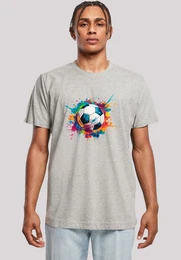 T-Shirt Bunte Fuball Grafik Premium Qualitt
