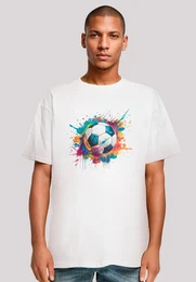 T-Shirt Bunte Fuball Grafik Premium Qualitt