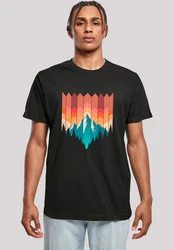 F4NT4STIC T-Shirt Berg Sonnenuntergang Rot/Schwarz/Mischfarben/Braun/Türkis/Orange