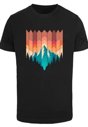 F4NT4STIC T-Shirt Berg Sonnenuntergang Rot/Schwarz/Mischfarben/Braun/Türkis/Orange