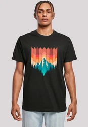 F4NT4STIC T-Shirt Berg Sonnenuntergang Rot/Schwarz/Mischfarben/Braun/Türkis/Orange
