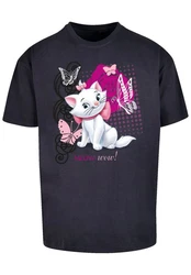 F4NT4STIC T-Shirt Aristocats Marie Meow Schmetterling Weiß/Grau