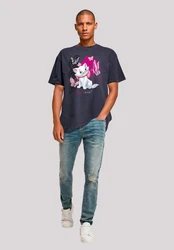 F4NT4STIC T-Shirt Aristocats Marie Meow Schmetterling Weiß/Grau