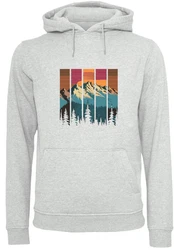 F4NT4STIC Kapuzenpullover Berg Sonnenuntergang Retro 