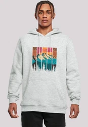 F4NT4STIC Kapuzenpullover Berg Sonnenuntergang Retro 