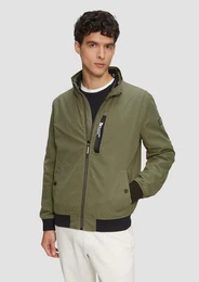 Allwetterjacke Outdoor-Jacke mit Stehkragen und Kontrast-Details Artwork