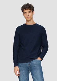 Strickpullover Raglan-Strickpullover mit Flammgarnstruktur
