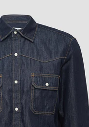 Langarmhemd Regular Fit: Denim-Hemd im Western-Stil