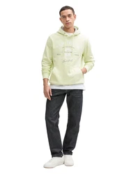 TOM TAILOR Kapuzensweatshirt Hoodie Hellgrün/Grün/Neonfarben