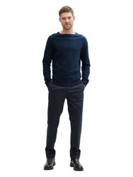 TOM TAILOR Strickpullover Dunkelblau/Blau/Hellblau