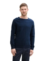 TOM TAILOR Strickpullover Dunkelblau/Blau/Hellblau