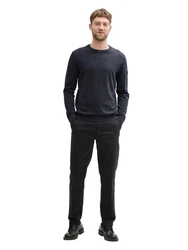 TOM TAILOR Pullover Dunkelblau/Schwarz/Grau
