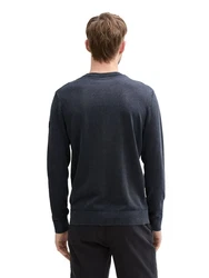 TOM TAILOR Pullover Dunkelblau/Schwarz/Grau