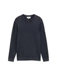 TOM TAILOR Pullover Dunkelblau/Schwarz/Grau
