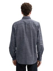 TOM TAILOR Hemd Dunkelblau/Grau/Hellblau