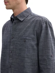 TOM TAILOR Hemd Dunkelblau/Grau/Hellblau