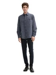 TOM TAILOR Hemd Dunkelblau/Grau/Hellblau