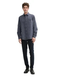 TOM TAILOR Hemd Dunkelblau/Grau/Hellblau