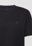 s.Oliver BLACK LABEL Kurzarmshirt T-Shirt mit Logo-Detail aus merzerisierter Baumwolle 