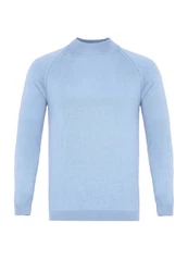 Antioch Sweatshirt Mock Turtleneck Jumper Hellblau/Blau