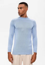 Antioch Sweatshirt Mock Turtleneck Jumper Hellblau/Blau