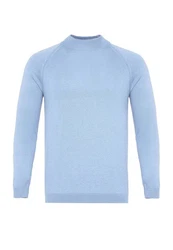 Antioch Sweatshirt Mock Turtleneck Jumper Hellblau/Blau