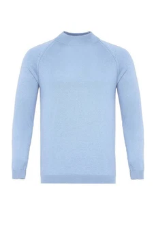 Antioch Sweatshirt Mock Turtleneck Jumper Hellblau/Blau
