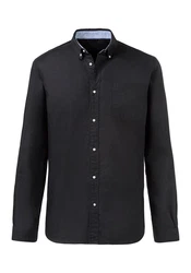 H.I.S Langarmhemd regular-fit Button-down-Kragen Schwarz/Dunkelblau/Hellblau/Blau